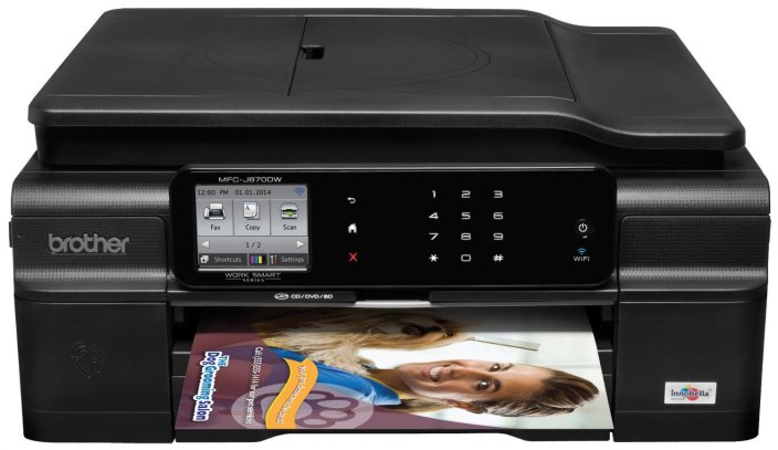 Brother MFC-J870DW Wireless Color Inkjet Printer with Scanner, Copier and Fax