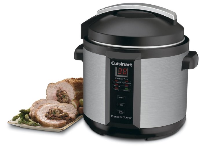 Cuisinart 1000W 6qt. Pressure Cooker in Brushed Stainless Steel (CPC-600)-sale-01