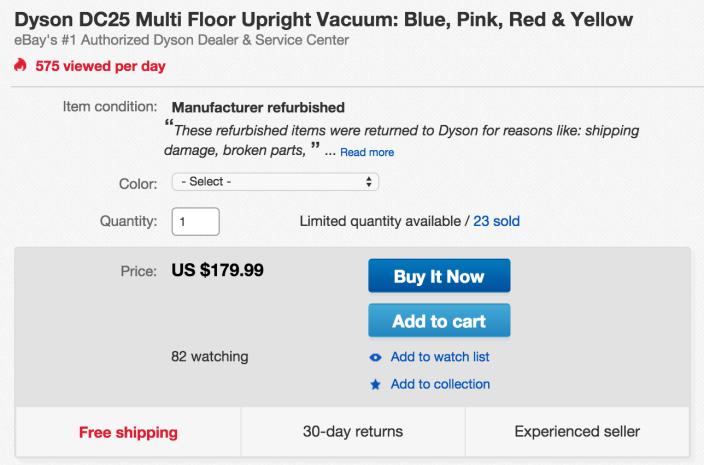 Dyson DC25 Multi Floor Upright Vacuum (multiple colors-sale-02