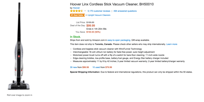 Hoover Linx Cordless Stick Vacuum Cleaner (BH50010)-sale-02