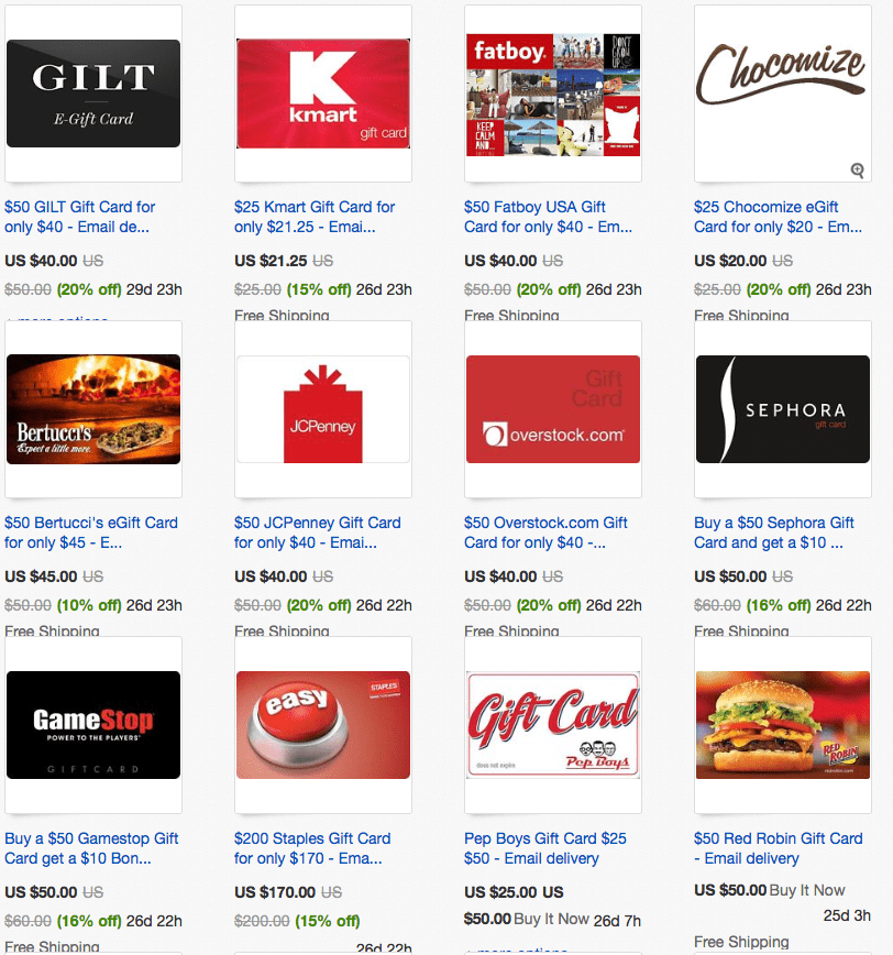 Discounted gift cards up to 20 off Staples, JCPenney, Gamestop, Toys