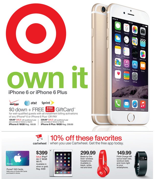 Apple deals: iPad Air 2 Wi-Fi 16GB $359, iPhone 6/Plus w/ free $150 GC ...