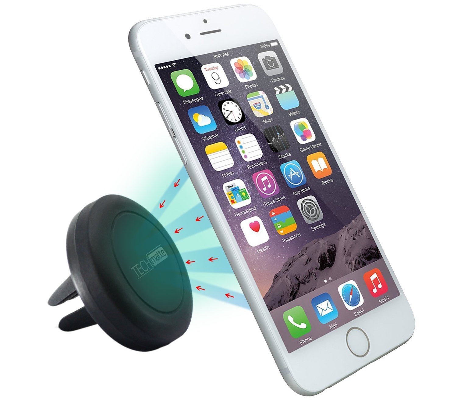 on a holiday serve Laziness TechMatte Magnetic Air Vent Car Mount Holder for iPhone 6/Plus & other  smartphones $6 Prime shipped (Orig. $11)