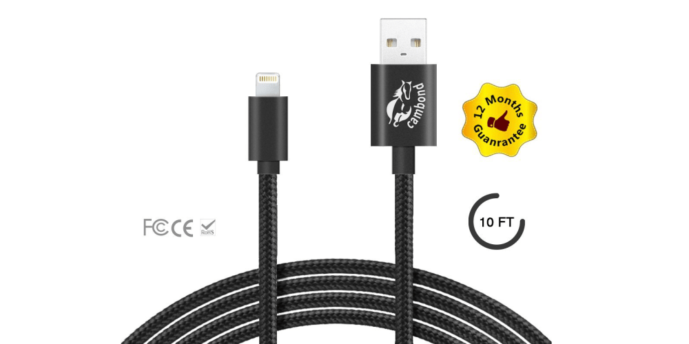 10-foot Apple Certified MFi braided Lightning to USB cable-sale-01