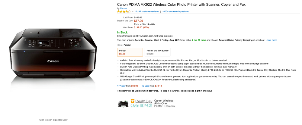 Canon PIXMA Wireless Color Photo Printer with Scanner, Copier and Fax (MX922)-sale-03