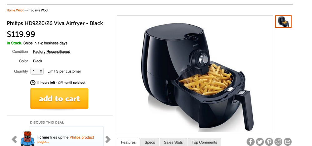 Philips AirFryer with Rapid Air Technology in black (HD9220:26-sale-03