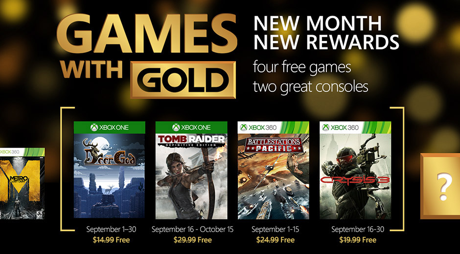 No more Xbox 360 games in Xbox Games with Gold this October