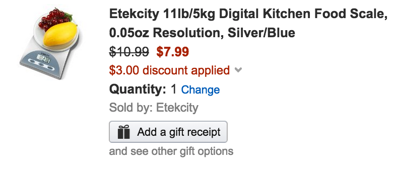 tekcity via Amazon-1lb:5kg Digital Kitchen Food Scale in silver-sale-02