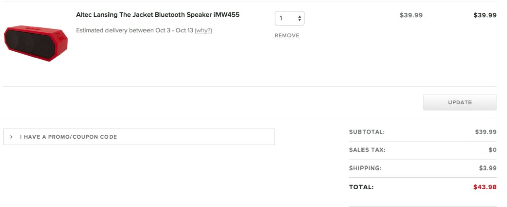 Altec Lansing The Jacket Bluetooth Speaker iMW455
