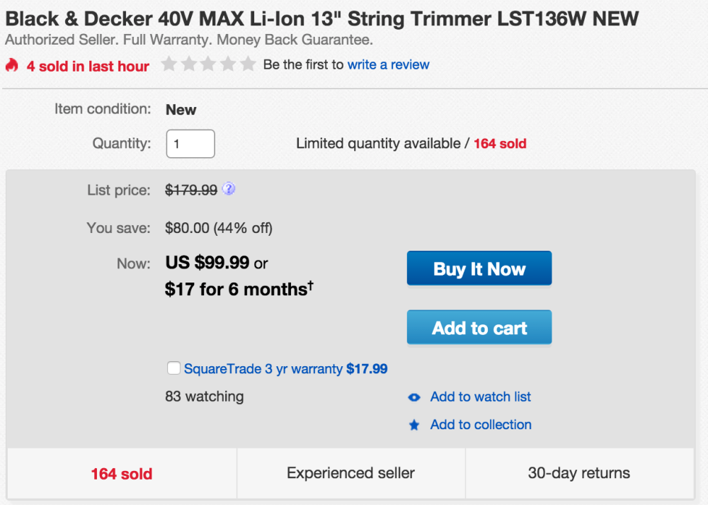 Black & Decker 40V MAX Li-Ion 13%22 String Trimmer (LST136W)-sale-02