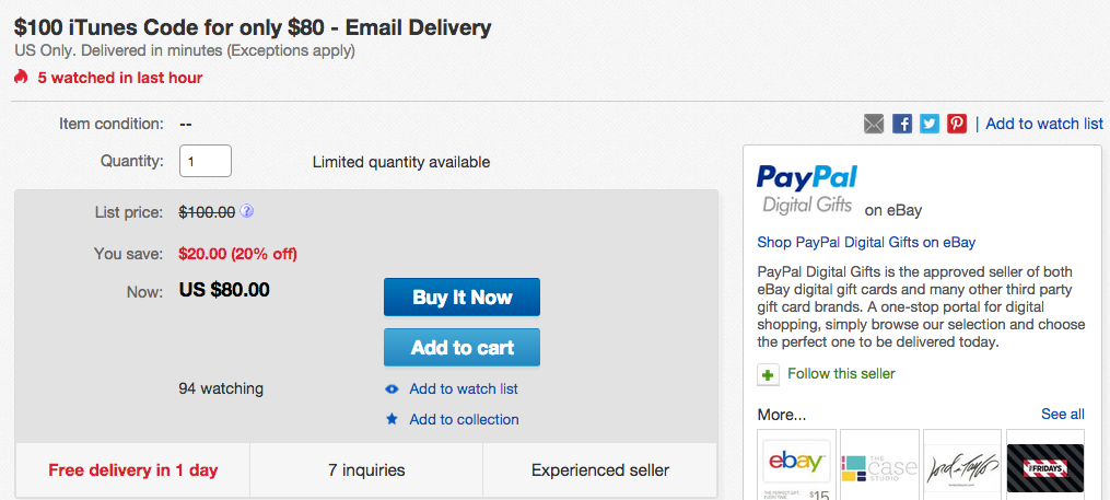 Buy $100 & $100 Bundle USA Apple iTunes Card (Email Delivery) | Online in  Dubai, UAE, Kuwait, Qatar