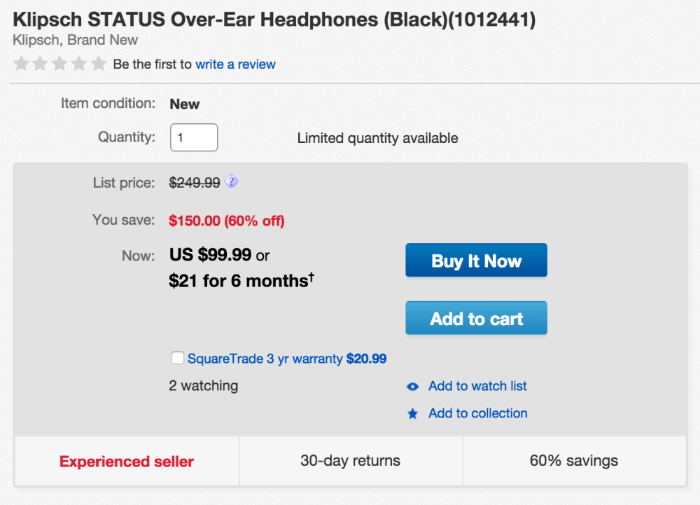 Klipsch STATUS Over-Ear Headphones in black (1012441)-sale-02