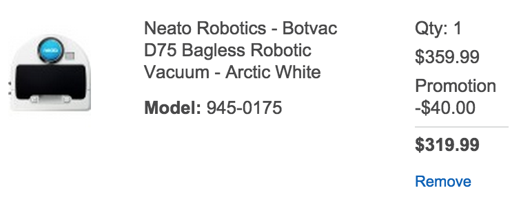 Neato Botvac D75 Bagless Robotic Vacuum-sale-01