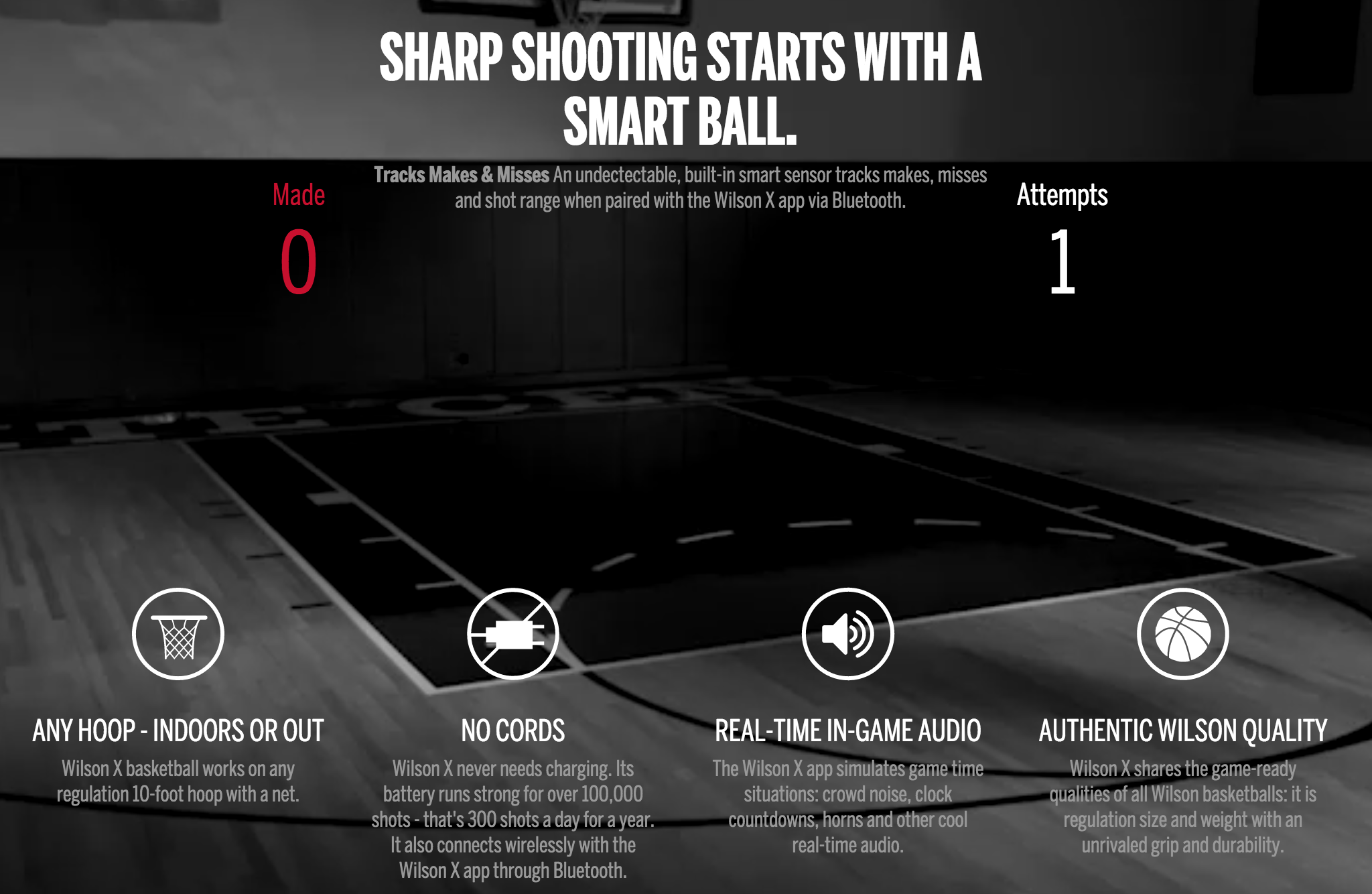 Wilson’s X Connected Basketball is a simple shot tracking solution