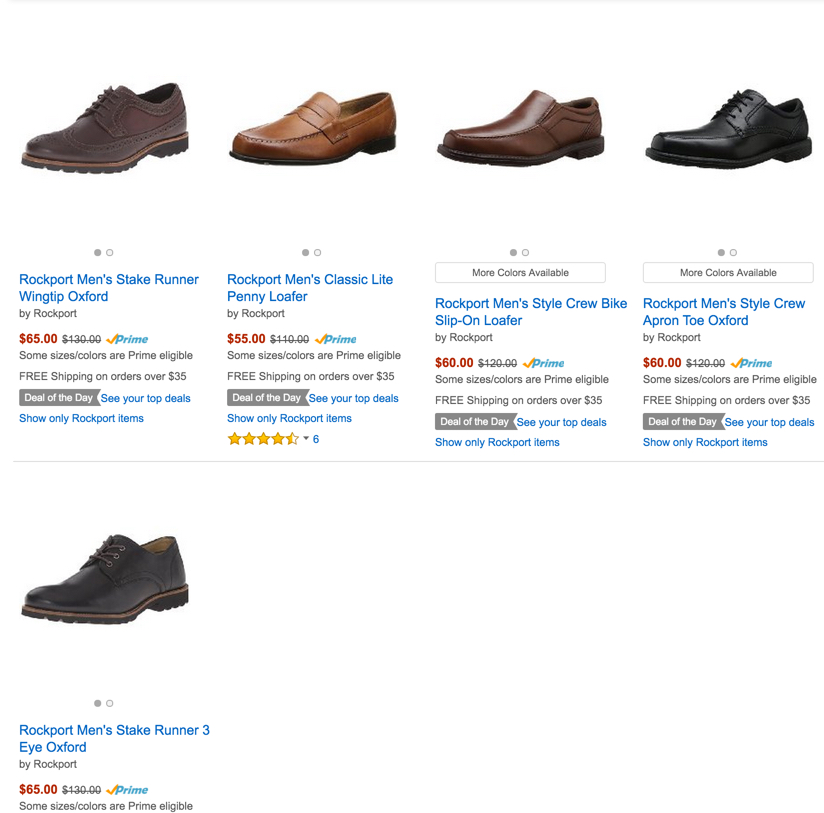 Amazon Gold Box - 50% off Rockport Men's Dress Shoes: Classic Lite ...