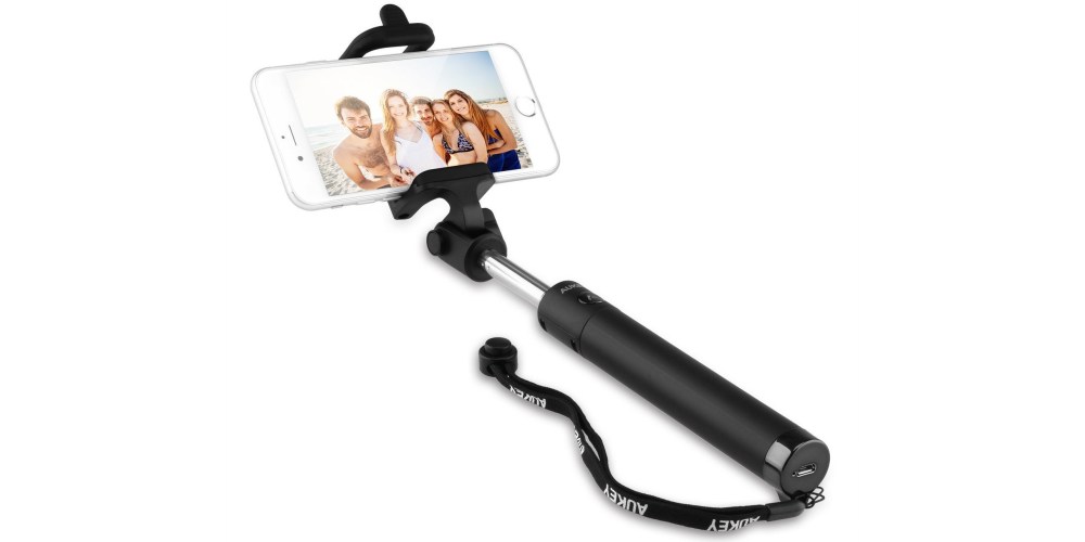 Aukey U-shape Extendable Wireless Selfie Stick with Built-in Bluetooth Remote Shutter sale-02
