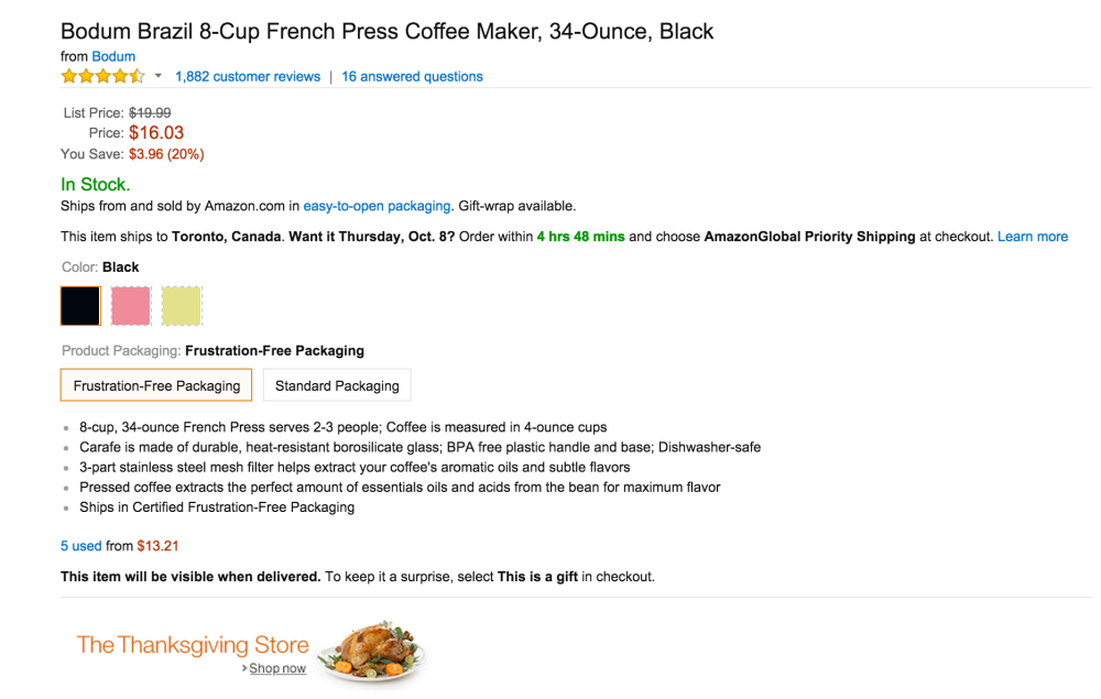 Bodum Brazil 8-Cup French Press Coffee Maker in black-sale-01