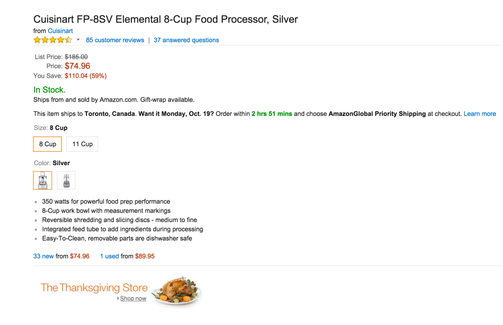 Cuisinart Elemental 8-Cup Food Processor in silver (FP-8SV)-sale-03