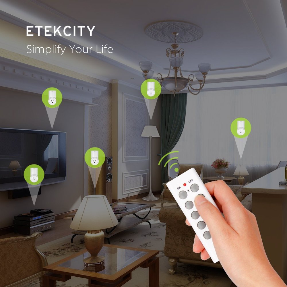 Etekcity Energy Saving Programmable Remote Control Electrical Plug & Outlet adapters-sale-01
