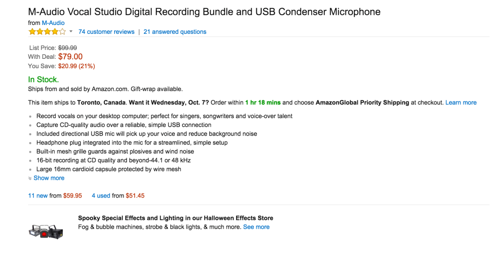 M-Audio Vocal Studio Digital Recording Bundle and USB Condenser Microphone-sale-03