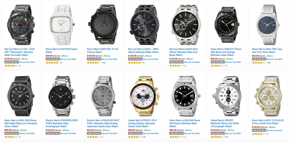 mens watches amazon gold box deal