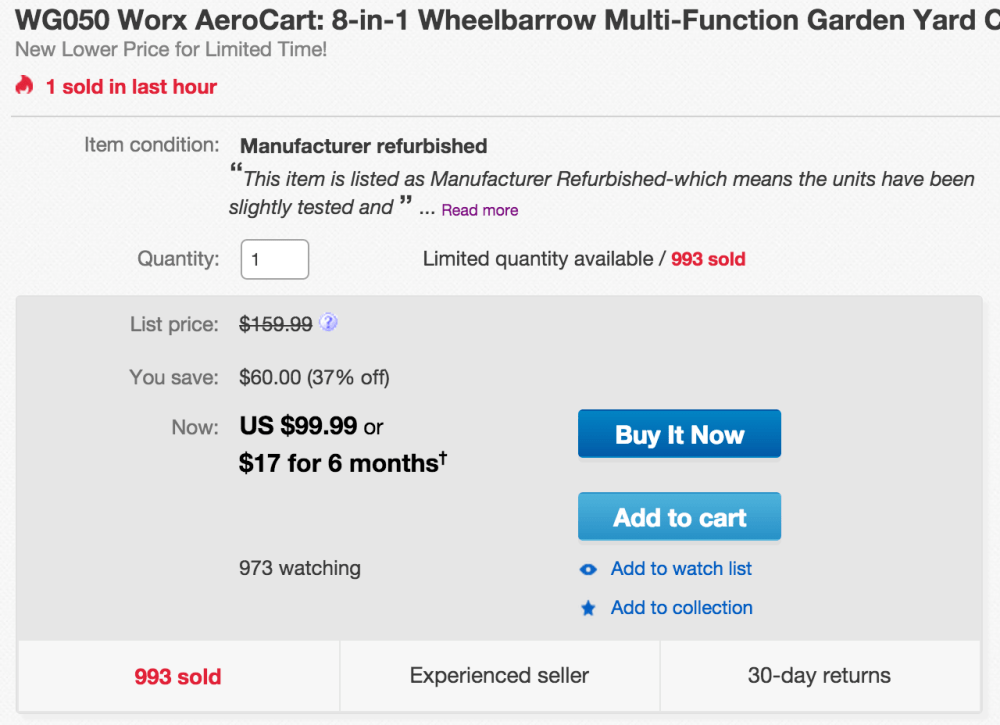 Worx AeroCart- 8-in-1 Wheelbarrow Multi-Function Garden Yard Cart (WG050)-sale-03