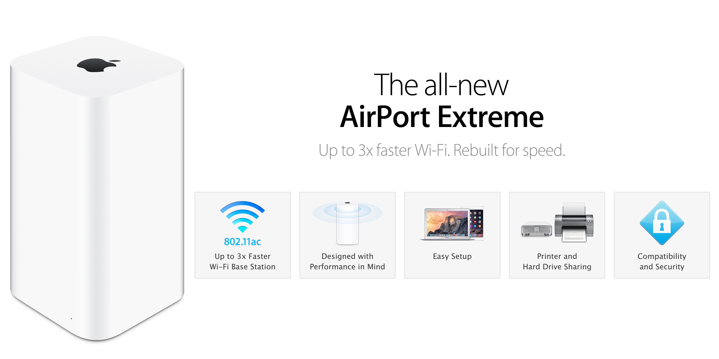 Apple AirPort Extreme Wireless (refurbished): $100 (Orig. $199)