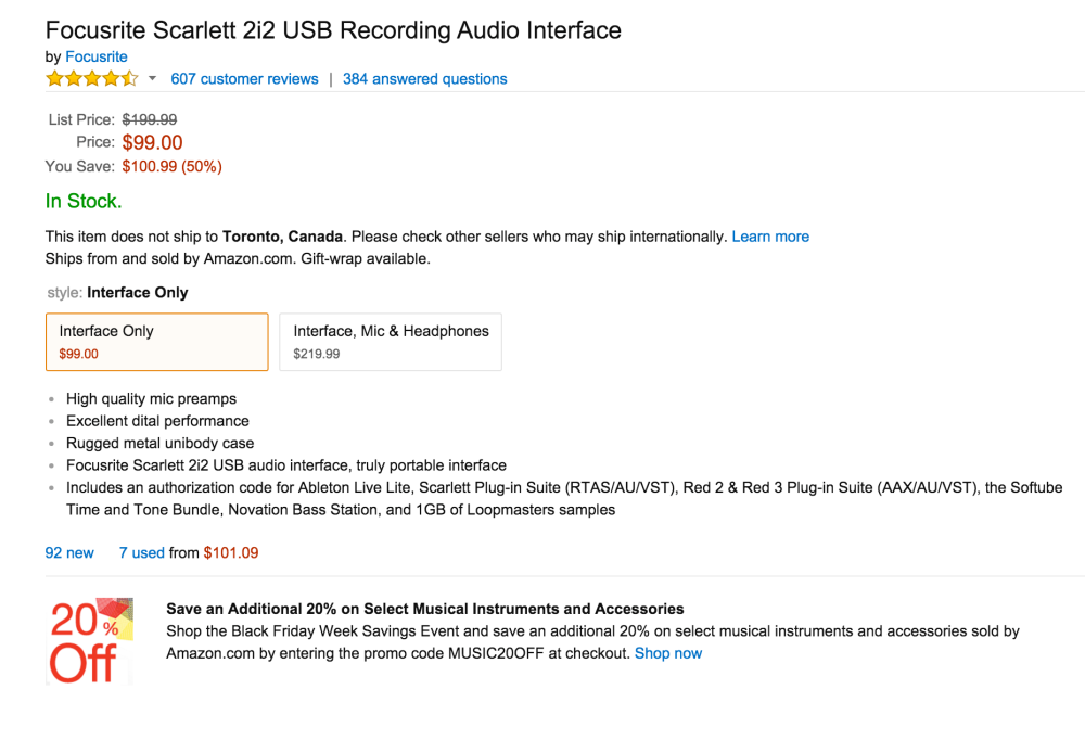 Focusrite Scarlett 2i2 USB Recording Audio Interface-sale-01