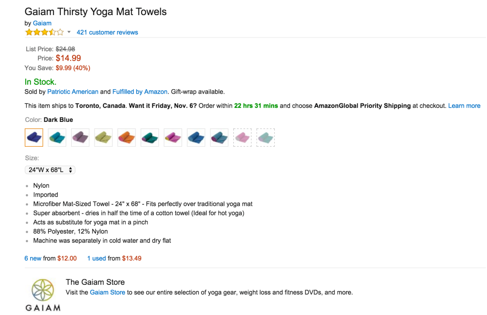 Gaiam Thirsty Yoga Mat Towel-sale-02