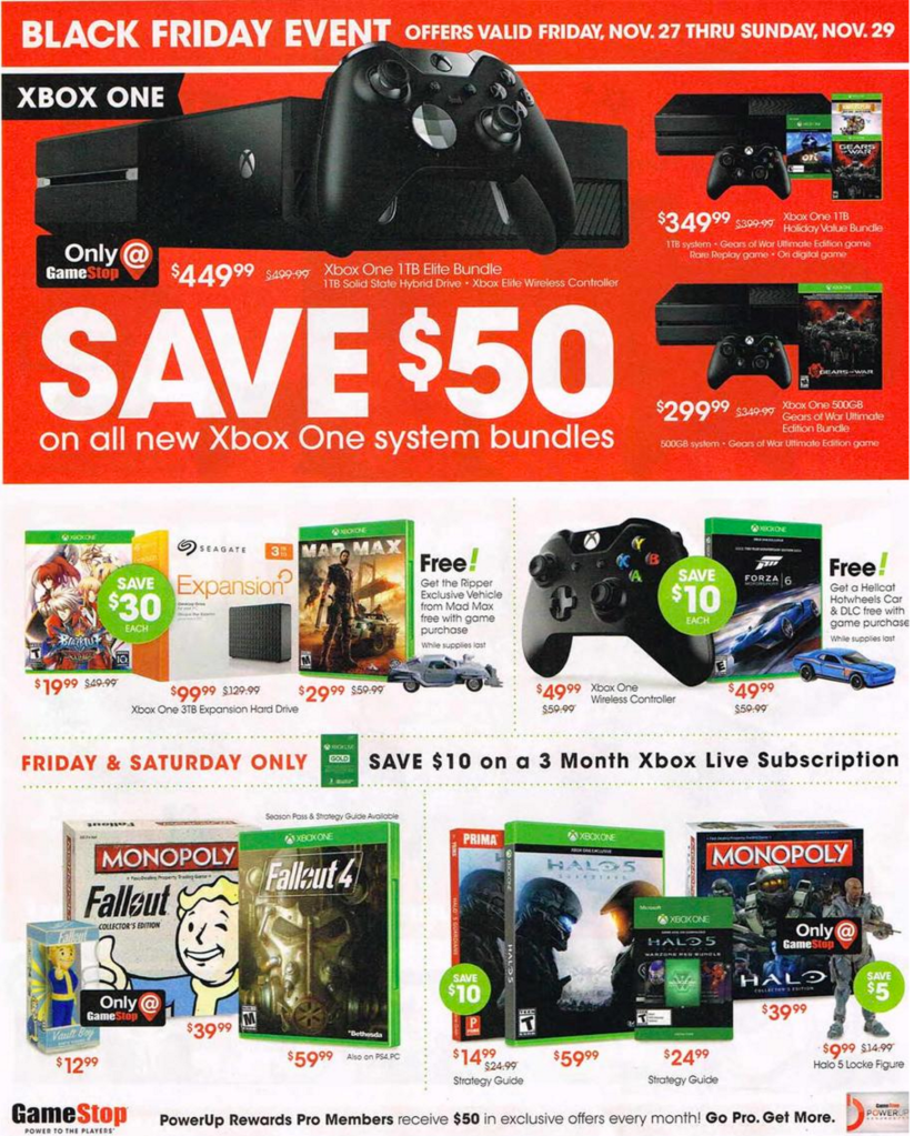 GameStop Black Friday ad leak PS4/Xbox One bundles 300, new Nintendo 3DS XL 180, tons of games