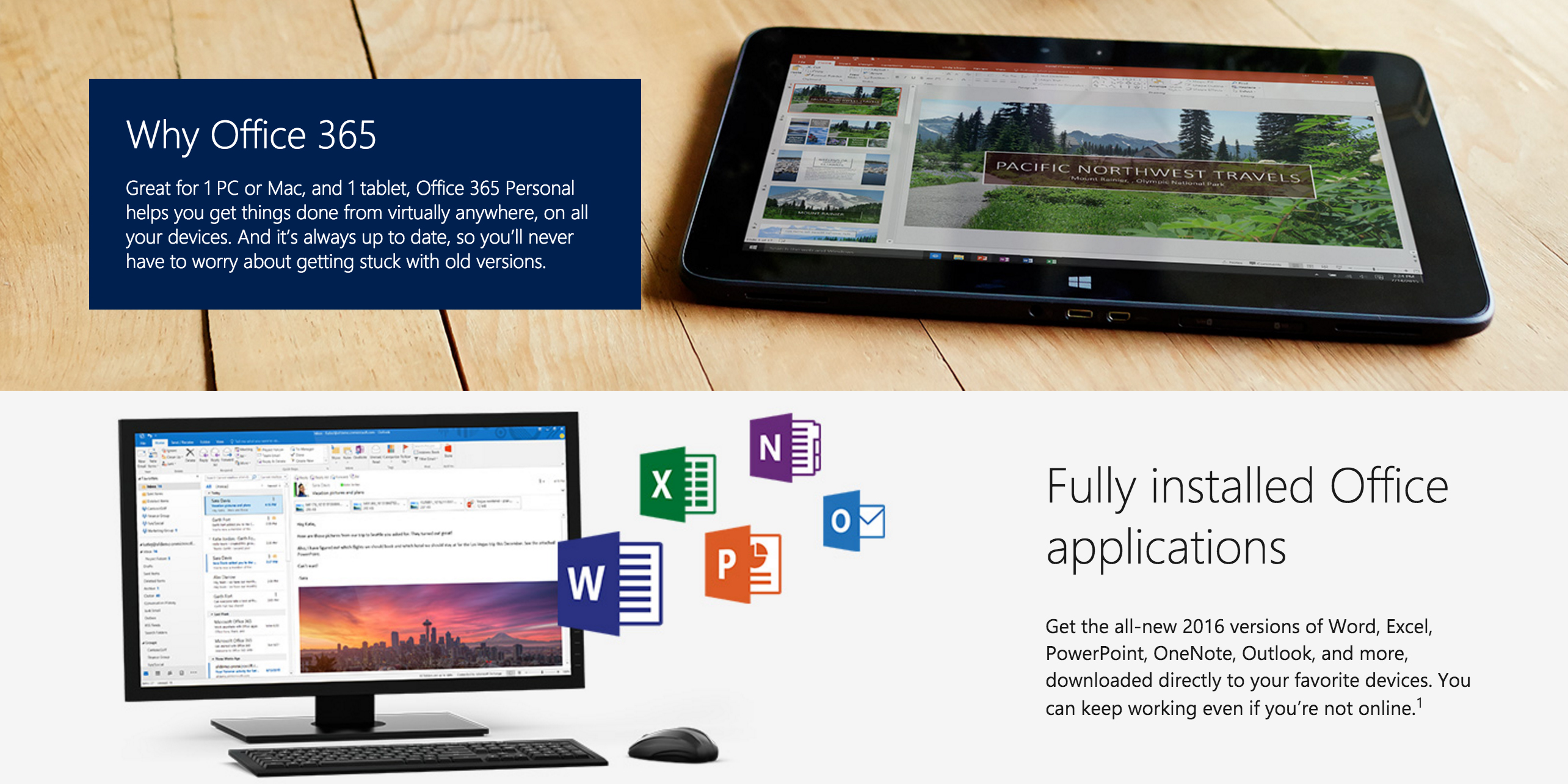 Microsoft Office 365 one-year subscription for $50 shipped (50% off