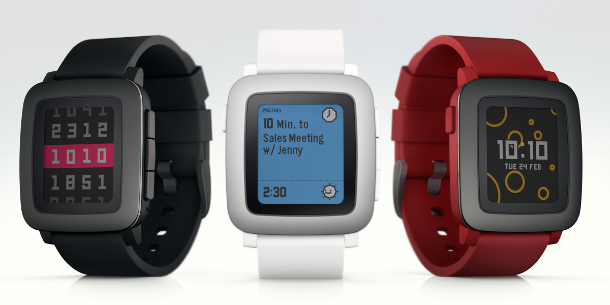 Pebble Time iOS/Android Smartwatch w/ color e-paper display: $130 ...