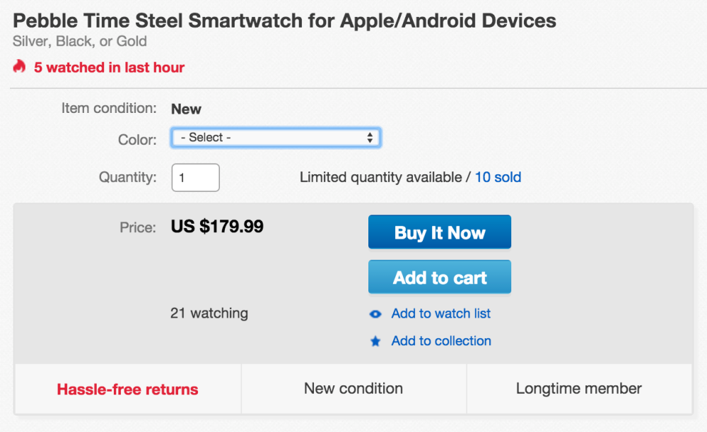 Pebble Time Steel Smartwatch-sale-03