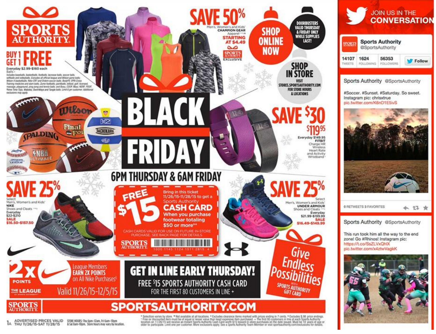 Sports Authority Black Friday gift cards w/ footwear, FitBit HR $120, more
