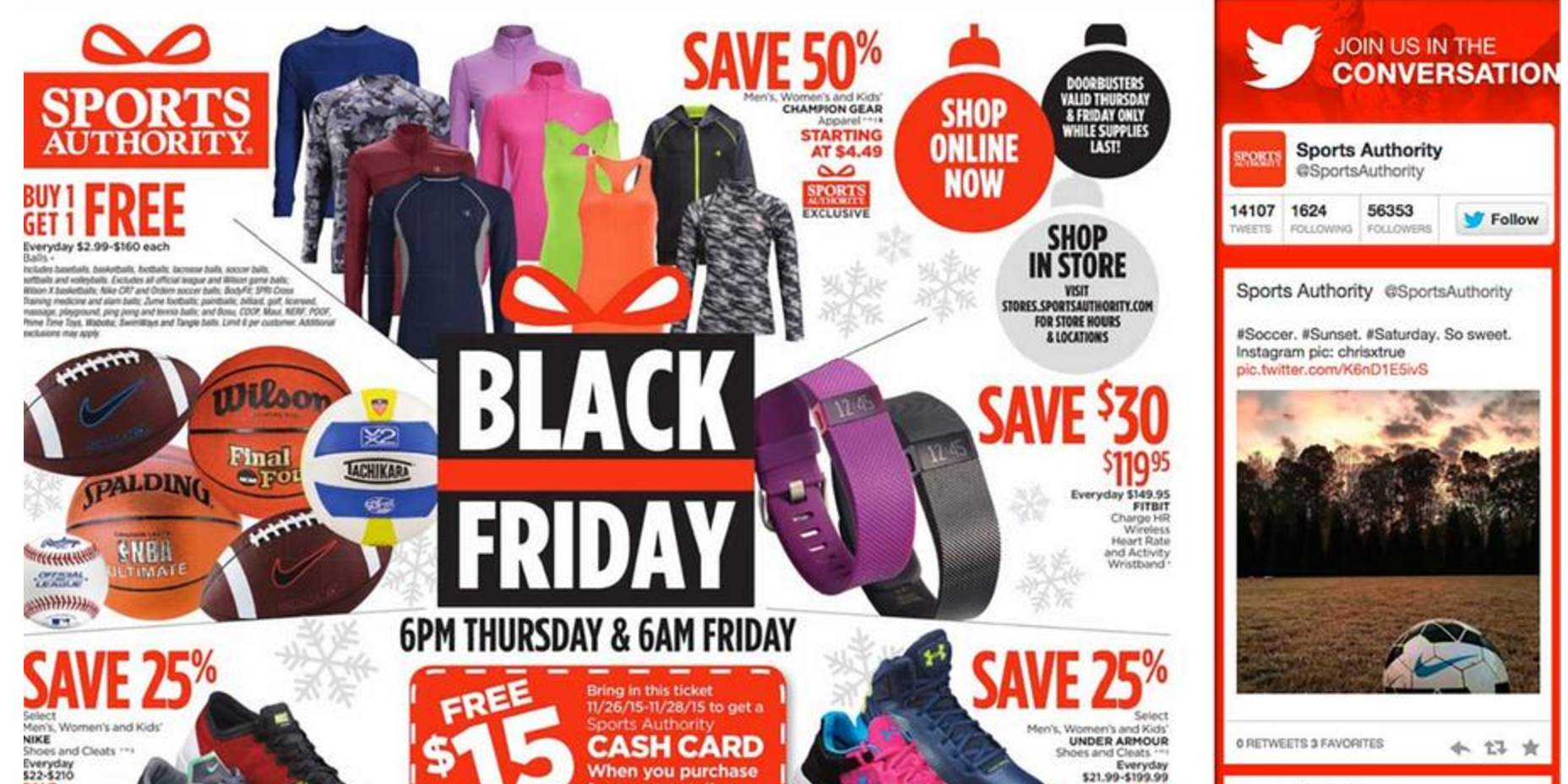 Sports Authority Black Friday Ad Free gift cards w/ footwear, FitBit