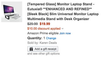 [Tempered Glass] Monitor Laptop Stand - Eutuxia® **ENHANCED AND REFINED** [Sleek Black] Slim Universal Monitor Laptop Multimedia Stand