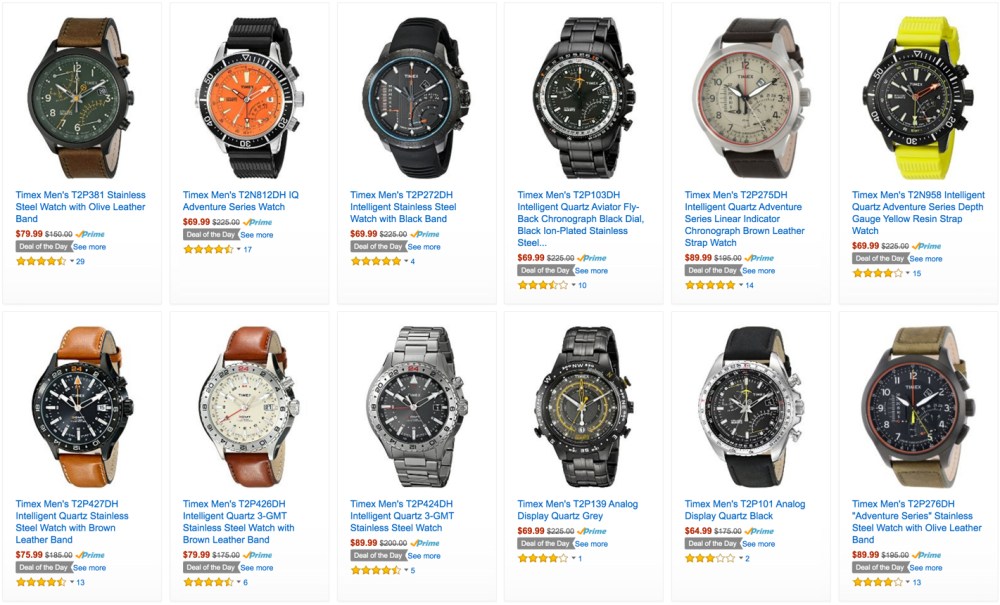 Up to 70% Off Timex Intelligent Quartz Watches