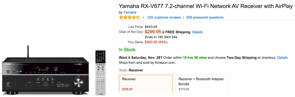 Yamaha 7.2-channel 4K Wi-Fi Network AV Receiver with AirPlay