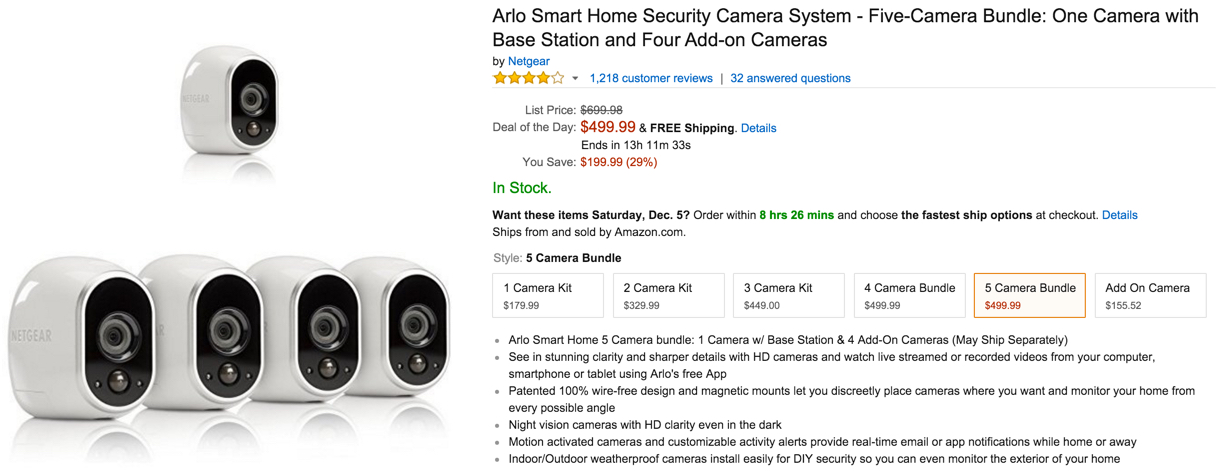 Arlo Smart Home Security Camera System
