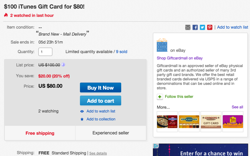 itunes-gift-card-deal-ebay