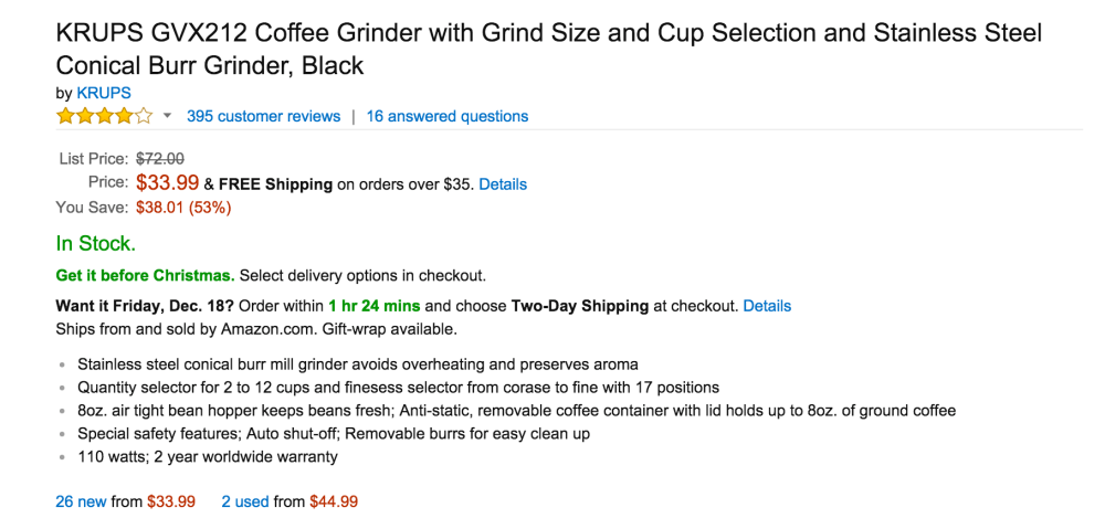 KRUPS Stainless Steel Conical Burr Coffee Grinder-sale-02