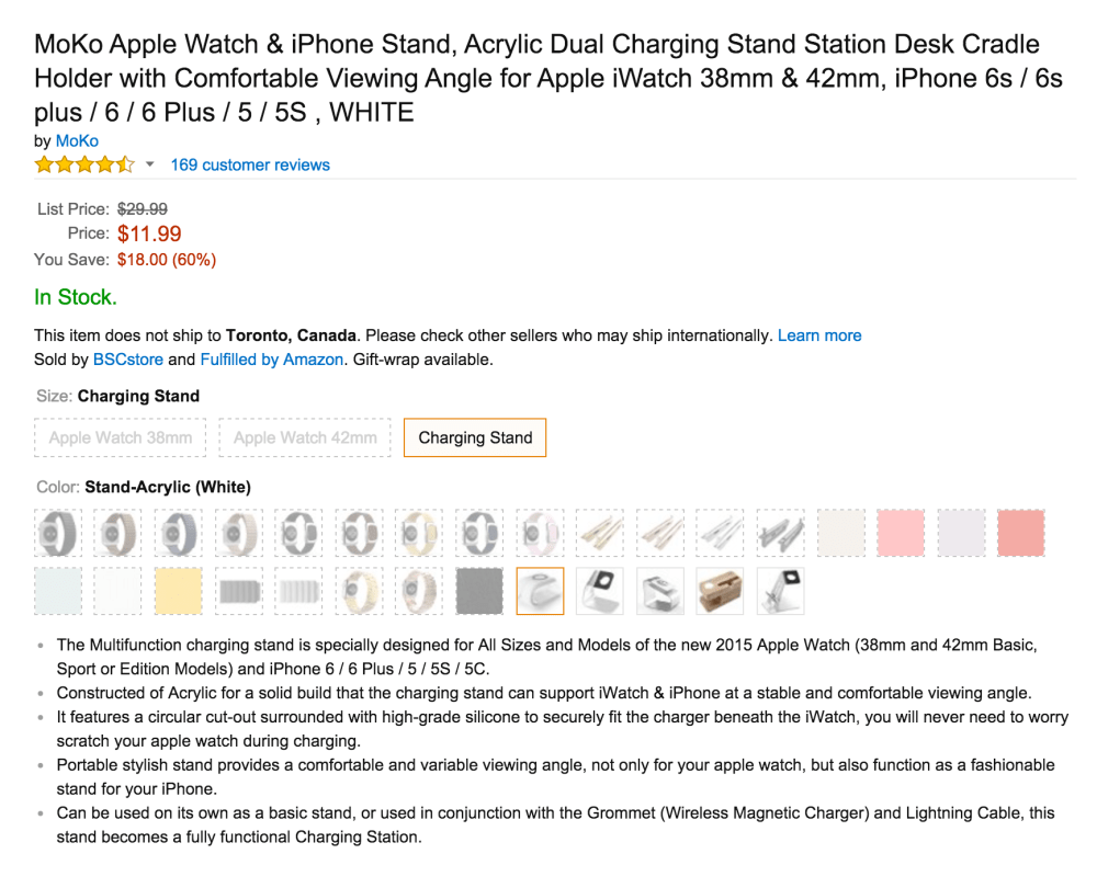 MoKo Acrylic Dual Apple Watch & iPhone Stand-sale-02