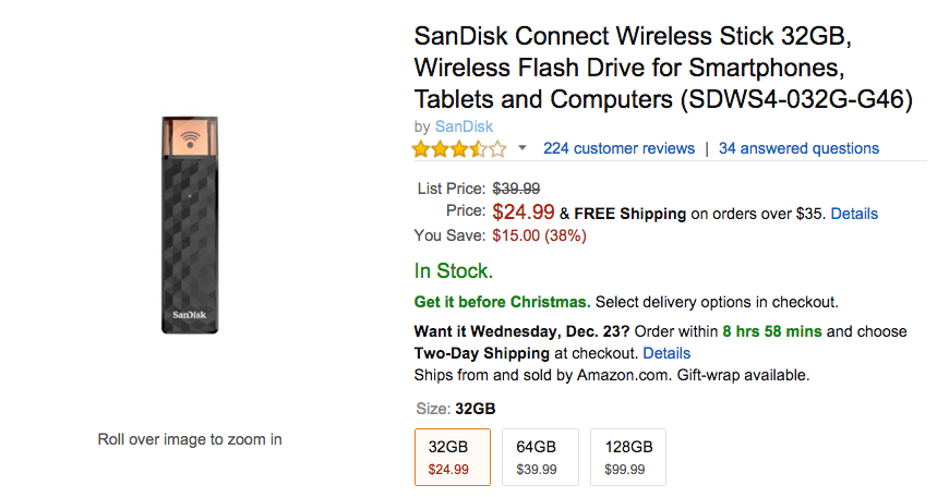 SanDisk Connect Wireless Stick Amazon