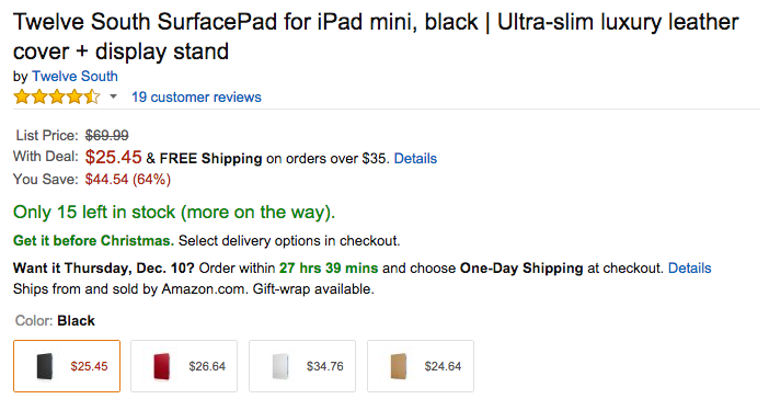Twelve South SurfacePad for iPad mini Amazon