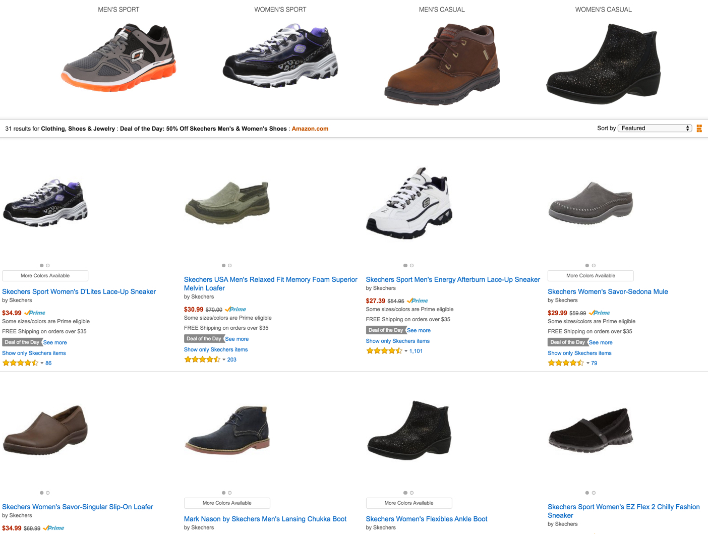 Amazon Gold Box – up to 70% off Men's apparel: Skechers Cardova Sneaker ...