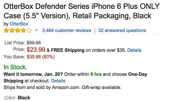 OtterBox Defender Series iPhone 6 Plus Amazon