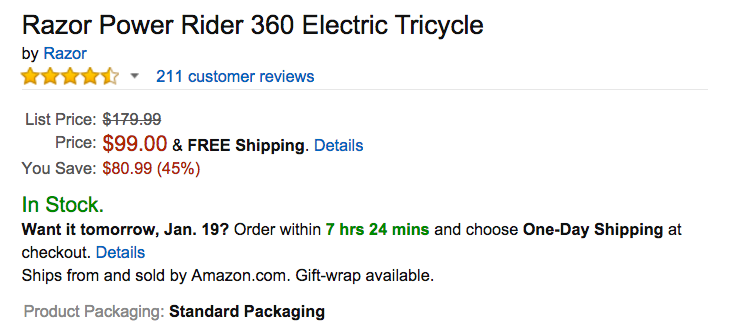 Razor Power Rider 360 Electric Tricycle Amazon
