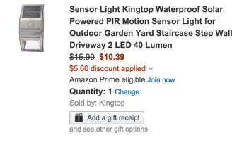 Sensor Light Kingtop Waterproof Solar Powered PIR Motion Sensor Light for Outdoor Garden Yard Staircase Step Wall Driveway 2 LED