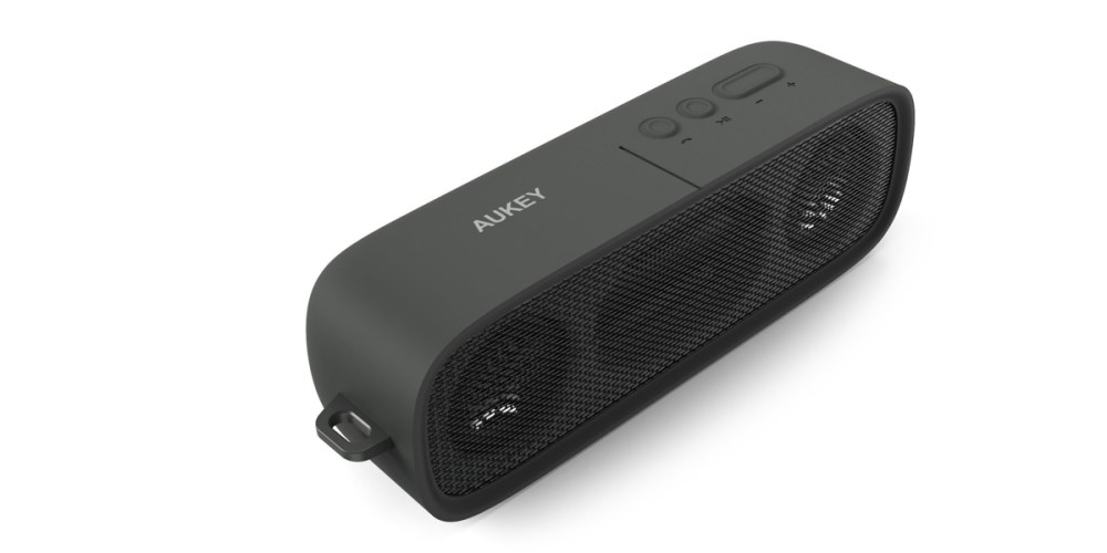 Aukey Wireless Premium Stereo Bluetooth Speaker with CSR Bluetooth 4.1 Technology, Dual 3W Drivers, Enhanced Bass, 14 Hours Playtime for iPhone, iPad, Samsung, Nexus, and More (Black)