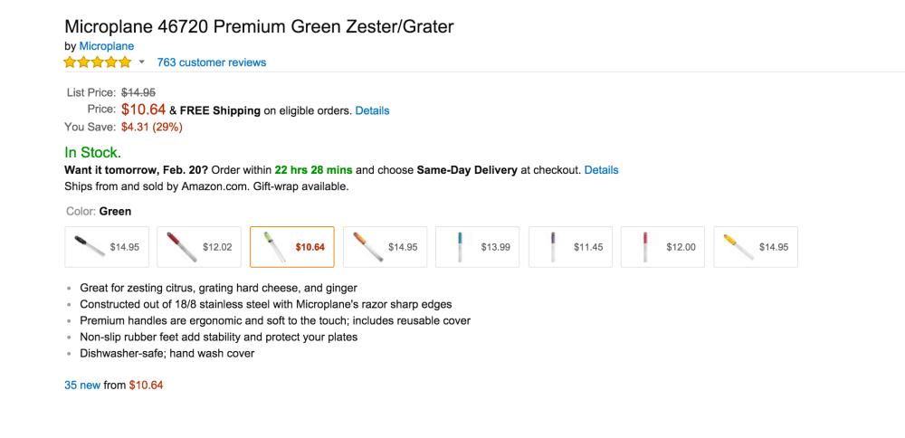 Microplane 46720 Premium Green Zester:Grater-5